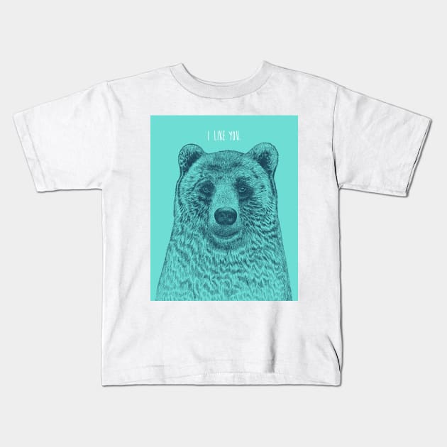 Bear Kids T-Shirt by rcaldwell